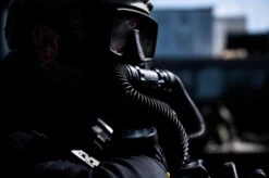 The Harambe Frameless Dive Mask By ATACLETE -Campmor Outdoor Clothing ATACLETE Dept of Defense Photo of US Special Operations combat diver with rebreather and frameless dive mask preparing to enter the water