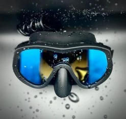 Ataclete Phantom Dive Mask By ATACLETE -Campmor Outdoor Clothing Ataclete frameless blue lens dive mask 2
