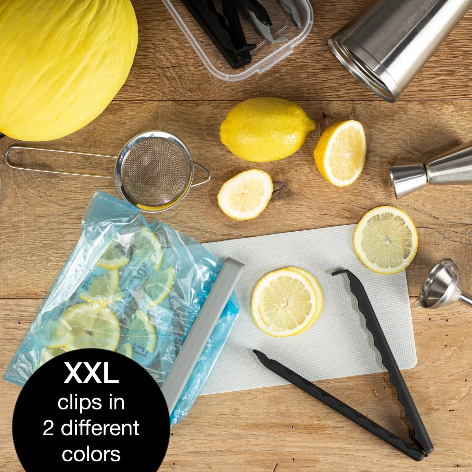 Moritz & Moritz Black Large Bag Clips (Set of 5) – Airtight Sealing Clips with Clear Storage Box 3 Moritz & Moritz Black Large Bag Clips (Set of 5) – Airtight Sealing Clips with Clear Storage Box - Image 3