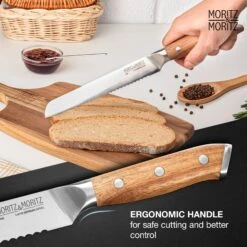 German Steel Professional Bread Knife (8 Inches) By Moritz & Moritz 11 German Steel Professional Bread Knife (8 Inches) By Moritz & Moritz -Campmor Outdoor Clothing B0D264P3BX.PT04