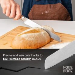 German Steel Professional Bread Knife (8 Inches) By Moritz & Moritz 12 German Steel Professional Bread Knife (8 Inches) By Moritz & Moritz -Campmor Outdoor Clothing B0D264P3BX.PT05