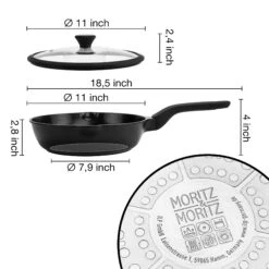 11-inch Frying Pan With Lid By Moritz & Moritz -Campmor Outdoor Clothing B0D6BWS4J4.PT01