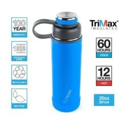 THE BOULDER - Insulated Water Bottle W/ Strainer - 20 Oz By EcoVessel -Campmor Outdoor Clothing BLDR20 Feature Shot 3