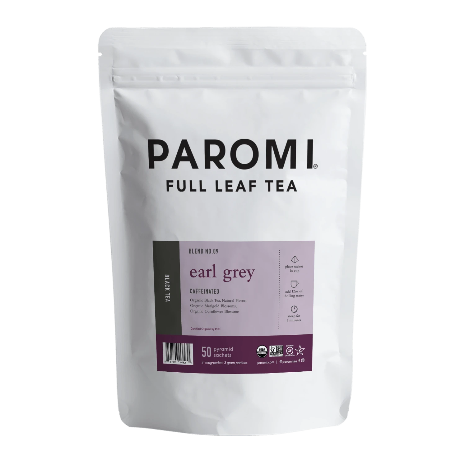 Organic Earl Grey Black Tea, Full Leaf, In Pyramid Tea Bags By Paromi Tea 6 Organic Earl Grey Black Tea, Full Leaf, In Pyramid Tea Bags By Paromi Tea - Image 6