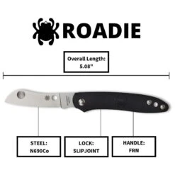 Spyderco Roadie Black Plain Edge -Campmor Outdoor Clothing C189PBK