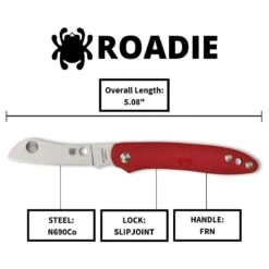 Spyderco Roadie Red Plain Edge 9 Spyderco Roadie Red Plain Edge -Campmor Outdoor Clothing C189PRD