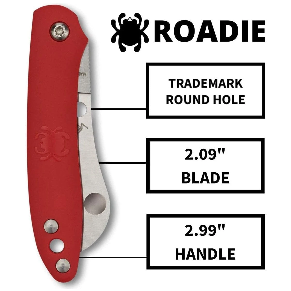 Spyderco Roadie Red Plain Edge 4 Spyderco Roadie Red Plain Edge - Image 4