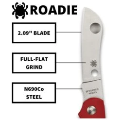 Spyderco Roadie Red Plain Edge 7 Spyderco Roadie Red Plain Edge -Campmor Outdoor Clothing C189PRD2