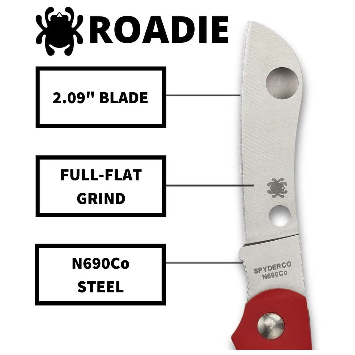 Spyderco Roadie Red Plain Edge 3 Spyderco Roadie Red Plain Edge - Image 3