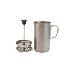 Snow Peak Titanium French Press – Ultra-Lightweight 24oz Single-Wall Camp Coffee Maker -Campmor Outdoor Clothing CS 1111