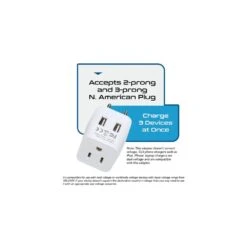 Ceptics Type C European Travel Adapter – Dual USB Ports & AC Outlet – Compact CTU-9C Travel Plug -Campmor Outdoor Clothing CTU 9C3 c3c9a0cc 36ef 44c7 afe6 7c9119205d13