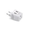 Ceptics Type C European Travel Adapter – Dual USB Ports & AC Outlet – Compact CTU-9C Travel Plug