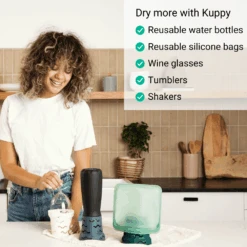 Kuppy Graphite Gray Matte Silicone – Multi-Purpose Airflow Drying Rack for Water Bottles & Glassware -Campmor Outdoor Clothing CopyofPDPexplainer