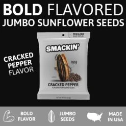 CRACKED PEPPER By SMACKIN' Sunflower Seeds -Campmor Outdoor Clothing CrackedPepperBoldFlavorsIcon 01 fd221a84 4322 4bce bc5e 36a5b837cc1b