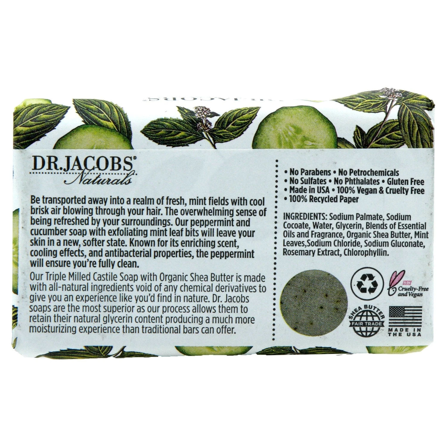 Minty Cucumber Mojito Bar Soap By Dr. Jacobs Naturals 2 Minty Cucumber Mojito Bar Soap By Dr. Jacobs Naturals - Image 2
