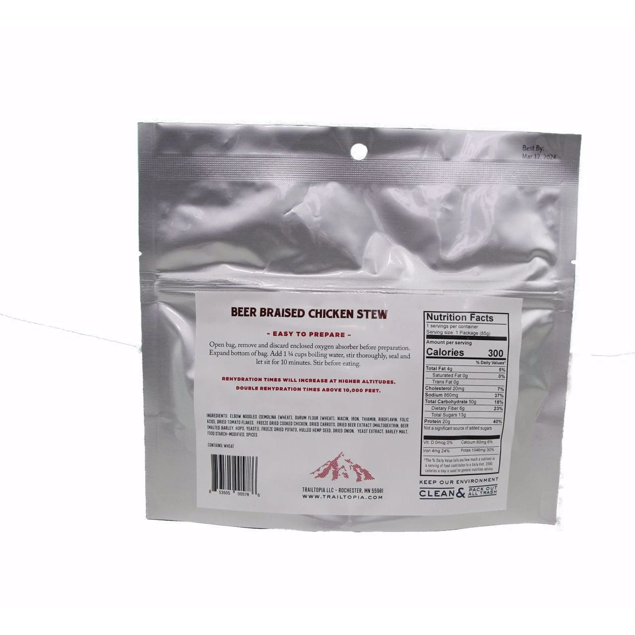 Trailtopia Adventure Food Beer Braised Chicken Stew - SINGLE SERVE 2 Trailtopia Adventure Food Beer Braised Chicken Stew - SINGLE SERVE - Image 2