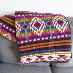 Andean Alpaca Wool Blanket - Amethyst By Alpaca Threadz