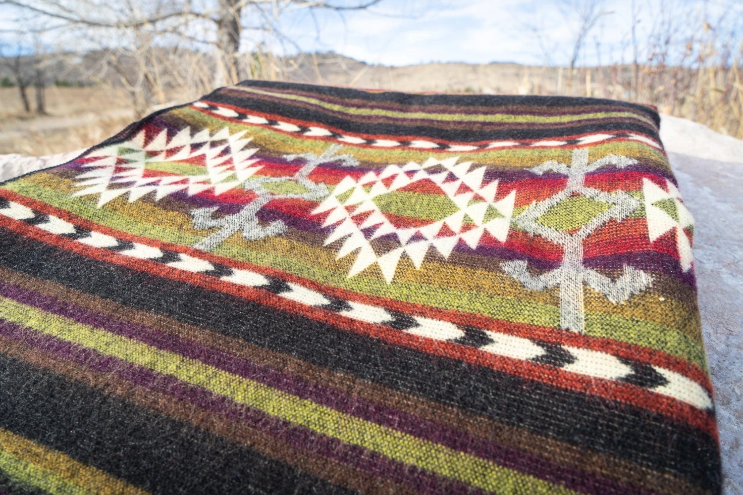 Andean Alpaca Wool Blanket - Cactus By Alpaca Threadz 4 Andean Alpaca Wool Blanket - Cactus By Alpaca Threadz - Image 4