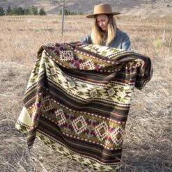 Andean Alpaca Wool Blanket - Cactus By Alpaca Threadz