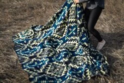 Andean Alpaca Wool Blanket - Blue Chakana By Alpaca Threadz -Campmor Outdoor Clothing DSC08499