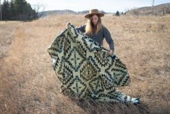 Andean Alpaca Wool Blanket - Blue Chakana By Alpaca Threadz -Campmor Outdoor Clothing DSC08519