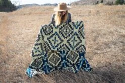 Andean Alpaca Wool Blanket - Blue Chakana By Alpaca Threadz -Campmor Outdoor Clothing DSC08528