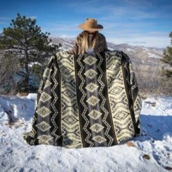 Andean Alpaca Wool Blanket - Slate By Alpaca Threadz