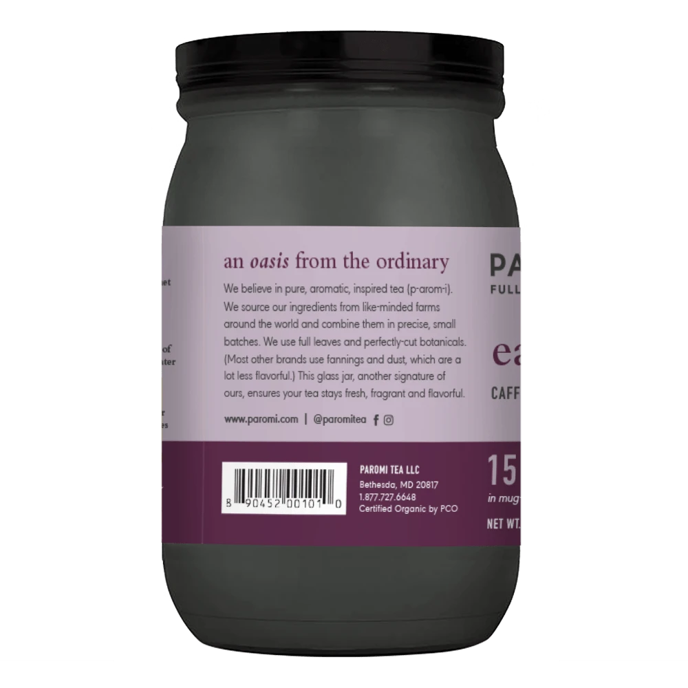 Organic Earl Grey Black Tea, Full Leaf, In Pyramid Tea Bags By Paromi Tea 2 Organic Earl Grey Black Tea, Full Leaf, In Pyramid Tea Bags By Paromi Tea - Image 2