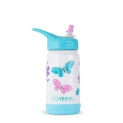 THE FROST - Insulated Stainless Steel Kids Water Bottle With Straw - 12 Oz By EcoVessel 13 THE FROST - Insulated Stainless Steel Kids Water Bottle With Straw - 12 Oz By EcoVessel -Campmor Outdoor Clothing FRST12BU