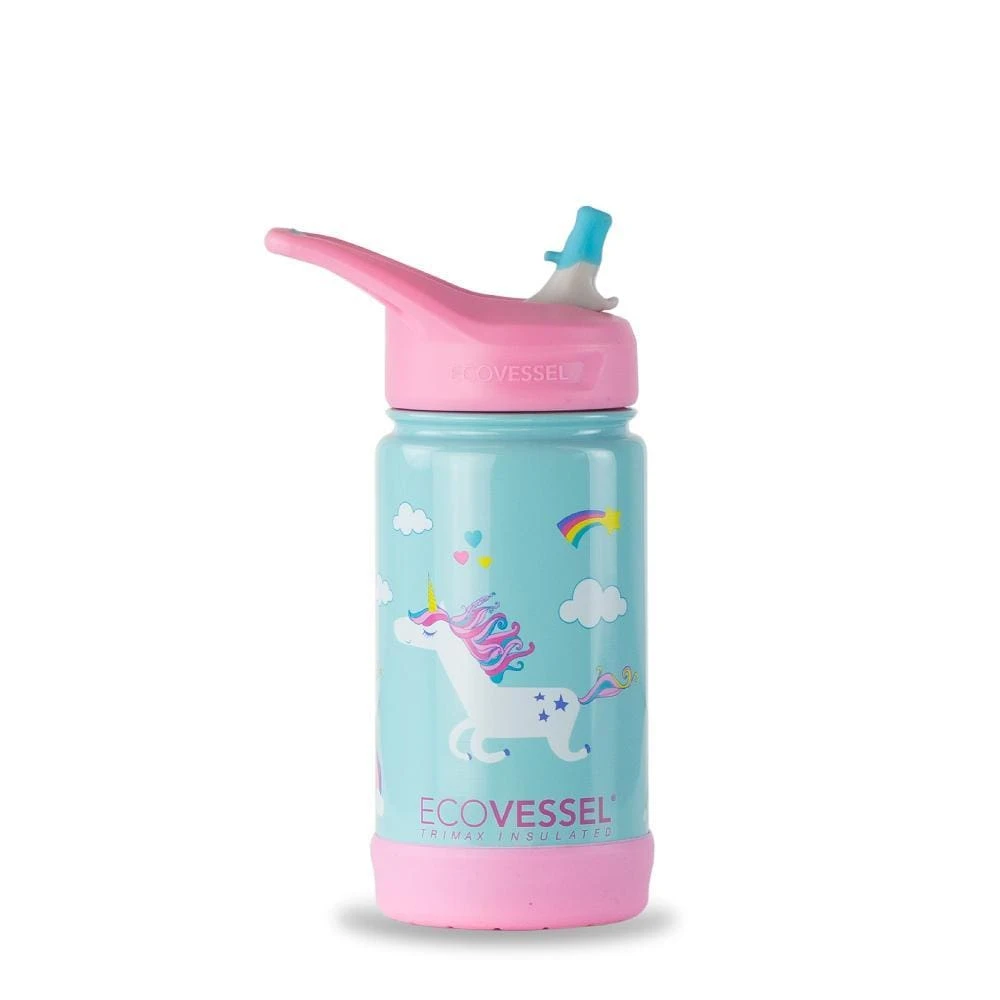 THE FROST - Insulated Stainless Steel Kids Water Bottle With Straw - 12 Oz By EcoVessel 2 THE FROST - Insulated Stainless Steel Kids Water Bottle With Straw - 12 Oz By EcoVessel - Image 2