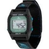 Freestyle Shark Classic Leash Black Fin – Retro Digital Surf Watch with Hook & Loop Closure