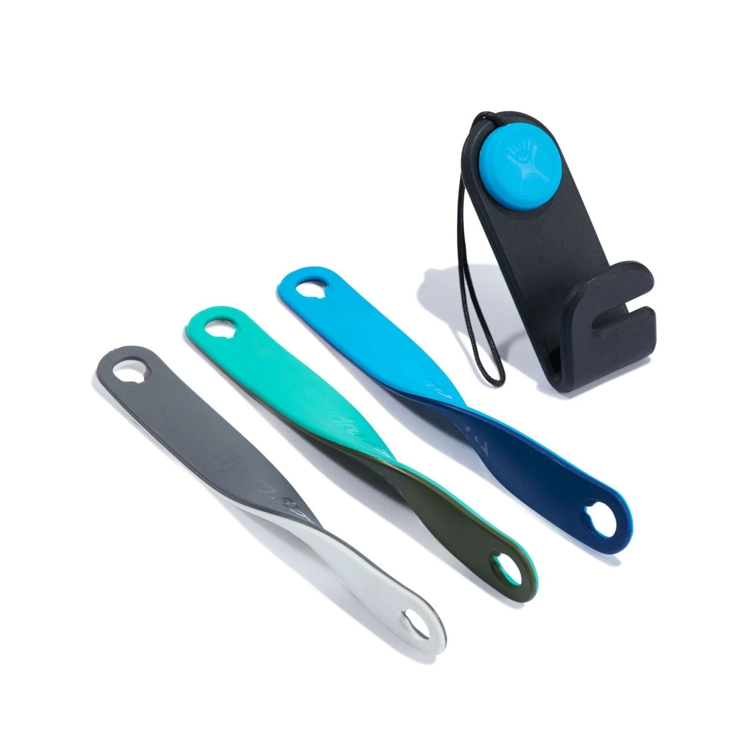 Hydro Flask Small Flex Strap Pack & Customizer - Blue, Grey, and Charcoal 3-Pack for Standard Mouth Lids 1 Hydro Flask Small Flex Strap Pack & Customizer - Blue, Grey, and Charcoal 3-Pack for Standard Mouth Lids