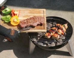 Heat Resistant Fire Safety Glove By QUICKSURVIVE 13 Heat Resistant Fire Safety Glove By QUICKSURVIVE -Campmor Outdoor Clothing Glove RemovingSteakFromGrill