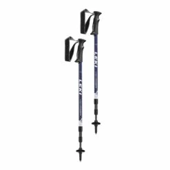 Leki Voyager Silver 3-Section Adjustable Trekking Poles – SLS Twist Lock Grip