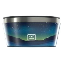 HYDAWAY 1-Quart Rust Red with Grey Sleeve – Insulated Collapsible Bowl with Spill-Proof Lid