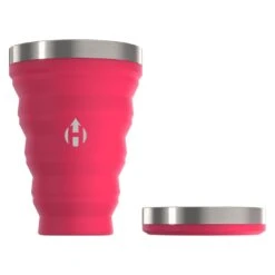 HYDAWAY 16oz Collapsible Pint - Portable Silicone & Stainless Steel Travel Cup -Campmor Outdoor Clothing HTC16RSB