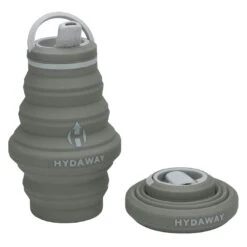 HYDAWAY 17oz Collapsible Water Bottle – Ultra-Portable 1.5-Inch Travel Disc & Leak-Proof Design -Campmor Outdoor Clothing HYL18THU