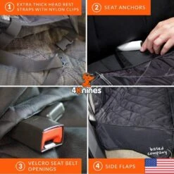 Dog Rear Seat Cover - No Hammock By 4Knines® 11 Dog Rear Seat Cover - No Hammock By 4Knines® -Campmor Outdoor Clothing Image 4 4K9 Infogrphic 1