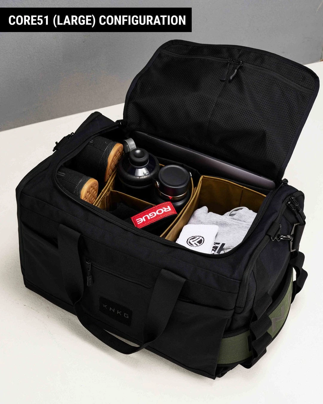 King Kong Apparel Black Foldable Duffel Divider – Customizable Internal Bag Organizer 8 King Kong Apparel Black Foldable Duffel Divider – Customizable Internal Bag Organizer - Image 8