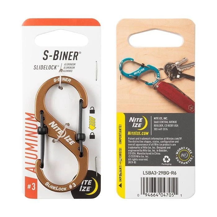 Nite Ize S-Biner SlideLock Aluminum #3 1 Nite Ize S-Biner SlideLock Aluminum #3