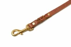Butter Leather 3x Adjustable Dog Leash - Sahara Cognac By Molly And Stitch US -Campmor Outdoor Clothing Lt Brown Leash2 D