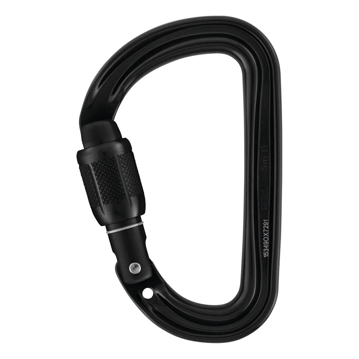 Petzl Sm’D Ultra-Light Screw-Lock Carabiner – Matte Black Asymmetrical D-Shape 1 Petzl Sm’D Ultra-Light Screw-Lock Carabiner – Matte Black Asymmetrical D-Shape