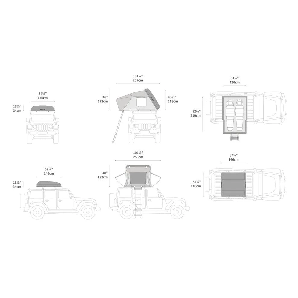 IKamper Skycamp 3.0 Mini Rooftop Tent - Rocky Black Shell 13 IKamper Skycamp 3.0 Mini Rooftop Tent - Rocky Black Shell - Image 13