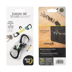 Nite Ize SlideLock 360° Magnetic Locking Dual Carabiner 11 Nite Ize SlideLock 360° Magnetic Locking Dual Carabiner -Campmor Outdoor Clothing MSBL 08 R71