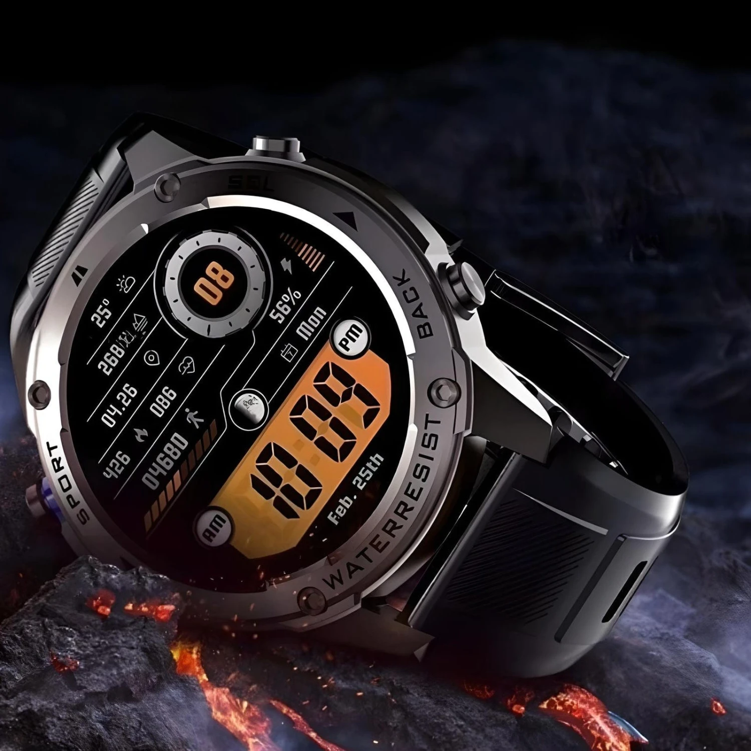 ATACLETE Sentinel X Rugged Smartwatch – Black Zinc Alloy Tactical Dive Watch 1 ATACLETE Sentinel X Rugged Smartwatch – Black Zinc Alloy Tactical Dive Watch