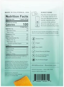 JetPack Smoothie By BlendJet -Campmor Outdoor Clothing Mango Matcha JetPack BACK 502a6061 56c9 493b 9343 d95650e259ef