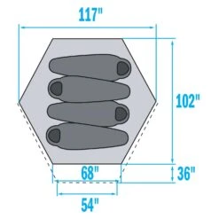 The North Face Homestead Super Dome 4 Tent 11 The North Face Homestead Super Dome 4 Tent -Campmor Outdoor Clothing NF0A3S5O 0FC S 1
