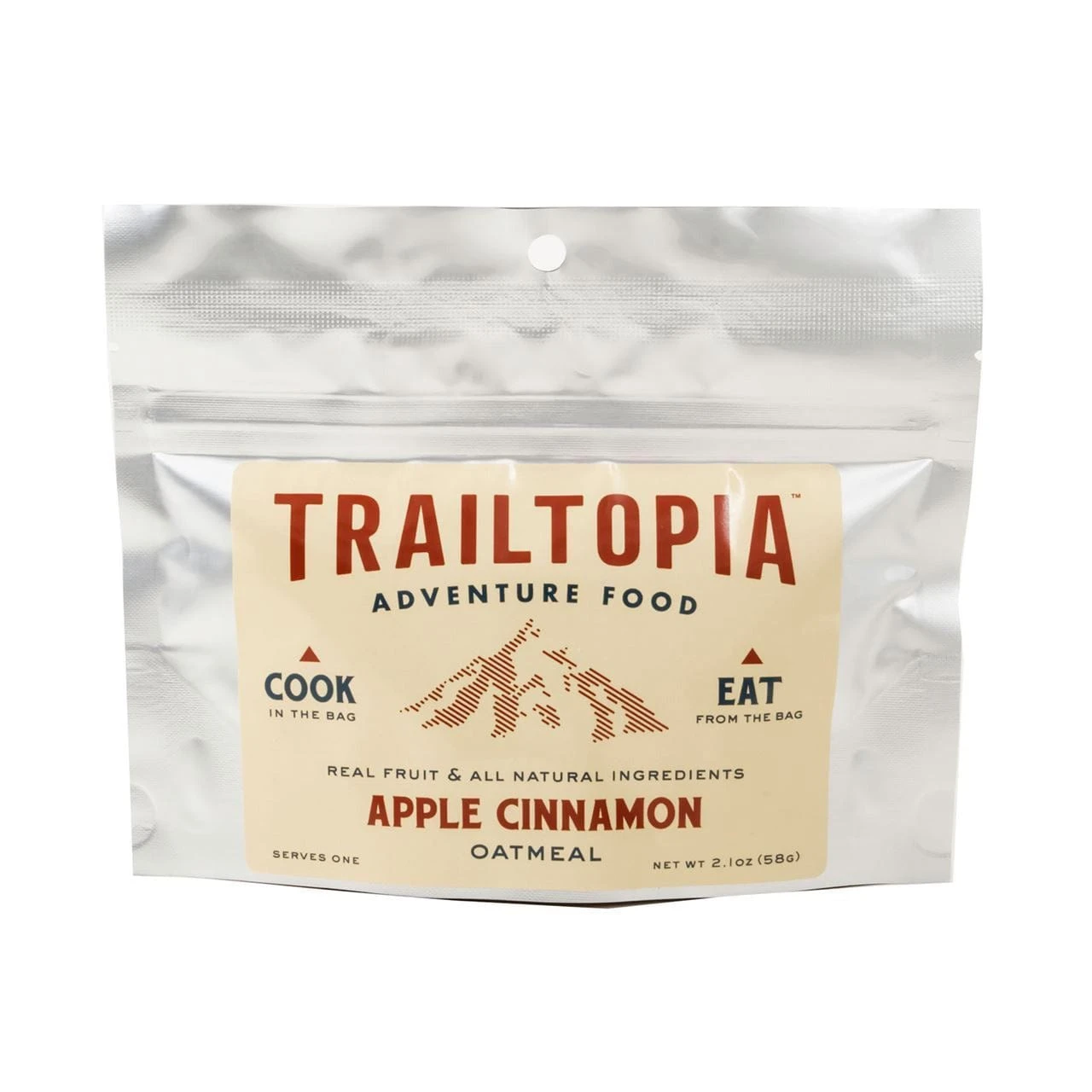 Trailtopia Adventure Food Apple Cinnamon Oatmeal - GF 1 Trailtopia Adventure Food Apple Cinnamon Oatmeal - GF