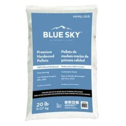 Blue Sky Premium 100% Natural Hardwood Pellets - High Heat Clean Burning Fuel