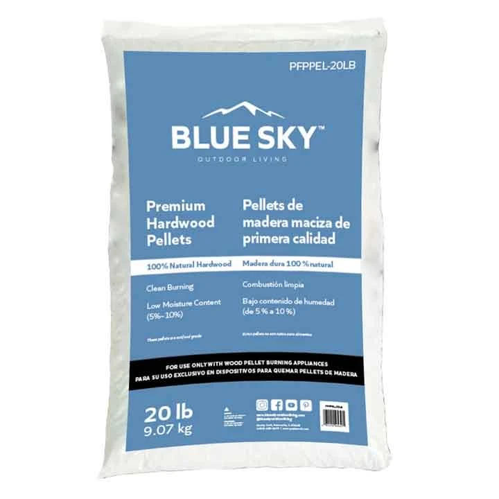 Blue Sky Premium 100% Natural Hardwood Pellets - High Heat Clean Burning Fuel 1 Blue Sky Premium 100% Natural Hardwood Pellets - High Heat Clean Burning Fuel